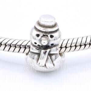 Authentic PANDORA Retired Snowman Charm - 790374